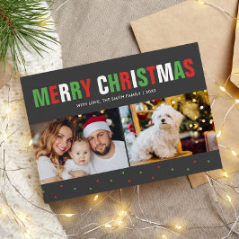 Cartes Pour Fêtes Annuelles "Joyeux Noël" Vacances audacieuses et colorées