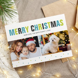 Cartes Pour Fêtes Annuelles "Joyeux Noël" Vacances audacieuses et colorées