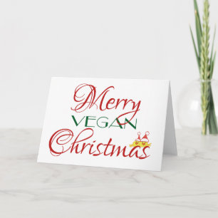 Cartes Pour Fêtes Annuelles Joyeux Noël végétalien