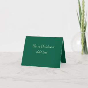 Cartes Pour Fêtes Annuelles Joyeux Noël vert fond uni simple fête