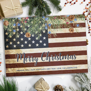 Cartes Pour Fêtes Annuelles Joyeux Noël vintage-américain