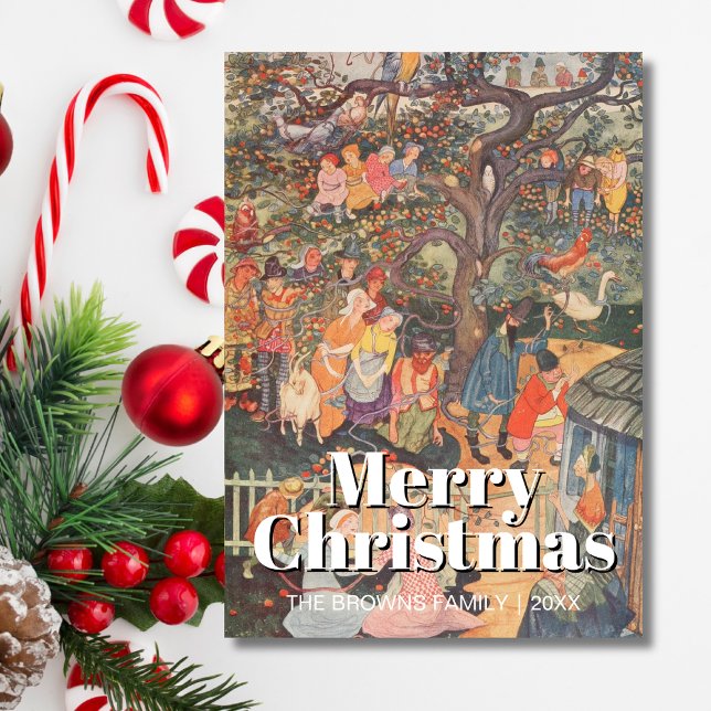 Cartes Pour Fêtes Annuelles Joyeux Noël vintage Arbre enchanté Bosschère (Créateur téléchargé)