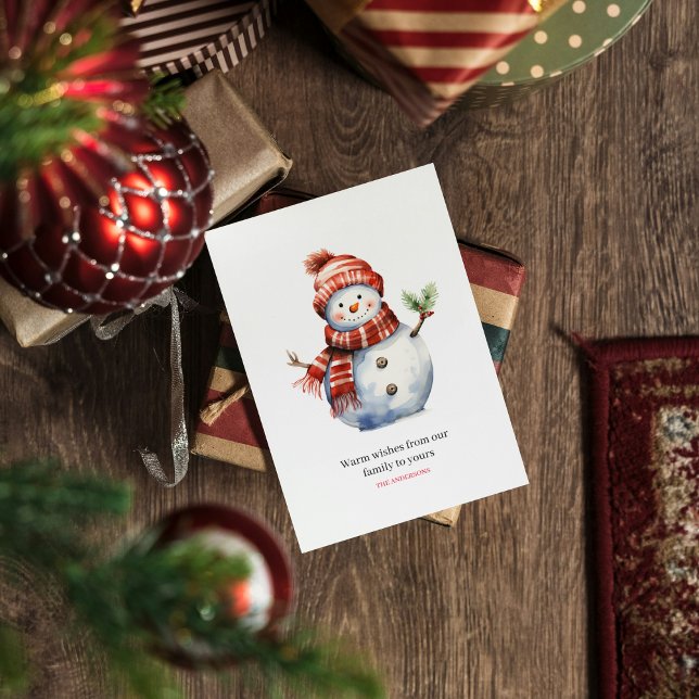 Cartes Pour Fêtes Annuelles Joyeux Noël Vintage & Bonhommes de Neige  (Créateur téléchargé)