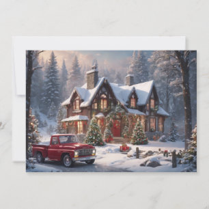 Cartes Pour Fêtes Annuelles Joyeux Noël Vintage Cottage