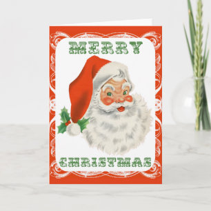 Cartes Pour Fêtes Annuelles Joyeux Noël Vintage rétro Père Noël
