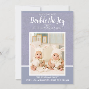 Cartes Pour Fêtes Annuelles Joyeux Noël Violet Paisley Dentelle Twin Fille Gar