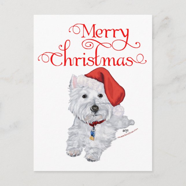 Cartes Pour Fêtes Annuelles Joyeux Noël Westie (Devant)