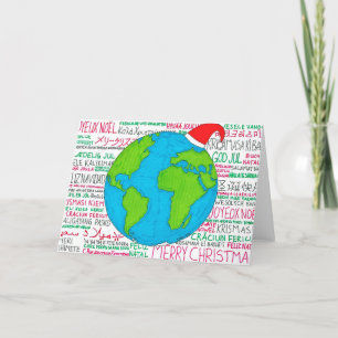 Cartes Pour Fêtes Annuelles Joyeux Noël World Languages Folcard