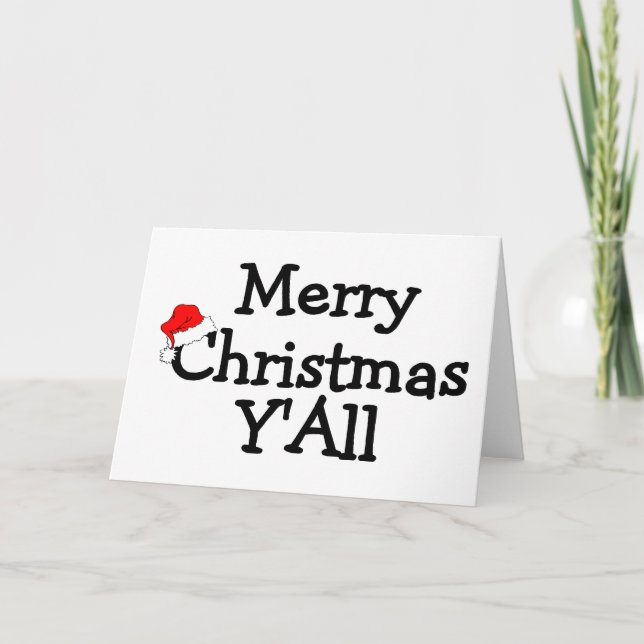 Cartes Pour Fêtes Annuelles Joyeux Noël Yall (Devant)