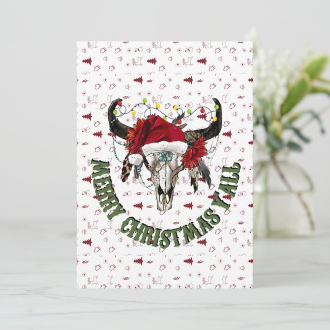 Cartes Pour Fêtes Annuelles Joyeux Noël Y'all (Debout devant)