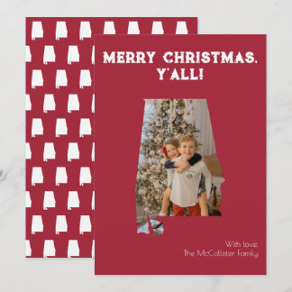 Cartes Pour Fêtes Annuelles Joyeux Noël Y'all Crimson Alabama State Photo