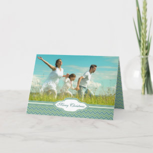 Cartes Pour Fêtes Annuelles Joyeux Noël Zig Zag Motif Votre photo