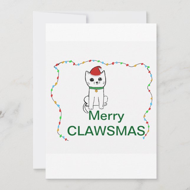 Cartes Pour Fêtes Annuelles Joyeux NOËLgriffes  (Devant)