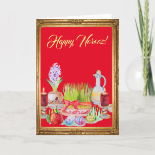 Cartes Pour Fêtes Annuelles Joyeux Norooz Haft Sin
