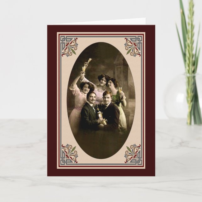 Cartes Pour Fêtes Annuelles Joyeux Nouveau-Year (Devant)