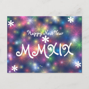 Cartes Pour Fêtes Annuelles Joyeux Nouvel An 2019 Étoiles Lumière Numéros Roma