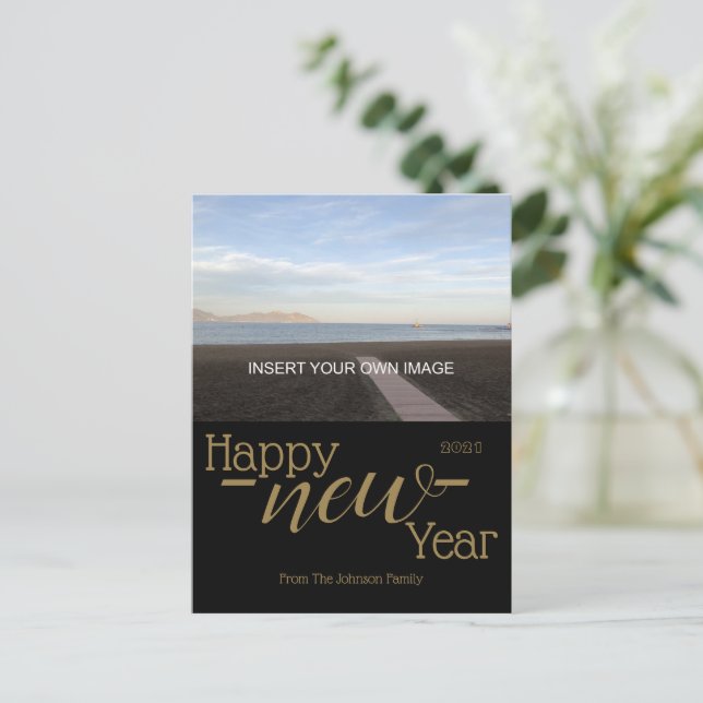 Cartes Pour Fêtes Annuelles Joyeux Nouvel An 2021 Photo (Debout devant)