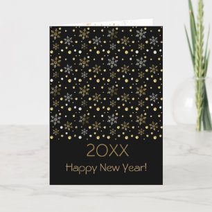 Cartes Pour Fêtes Annuelles Joyeux Nouvel An 20XX & Gold Caractères de Noël