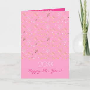 Cartes Pour Fêtes Annuelles Joyeux Nouvel An 20XX & Gold Caractères de Noël