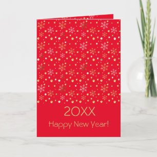 Cartes Pour Fêtes Annuelles Joyeux Nouvel An 20XX & Gold Caractères de Noël