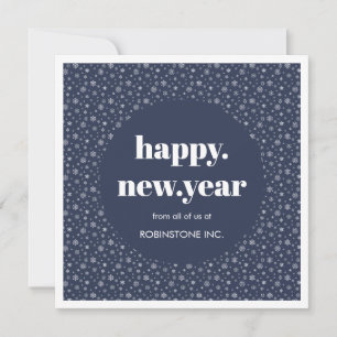 Cartes Pour Fêtes Annuelles Joyeux Nouvel An Moderne Bleu Business