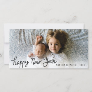 Cartes Pour Fêtes Annuelles Joyeux Nouvel An photo de jour férié manuscrite