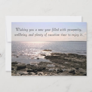 Cartes Pour Fêtes Annuelles Joyeux Nouvel An Photo de l'Océan Vœux