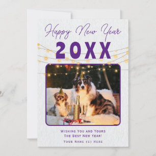 Cartes Pour Fêtes Annuelles Joyeux Nouvel An Purple Tones Arrière - plan Textu