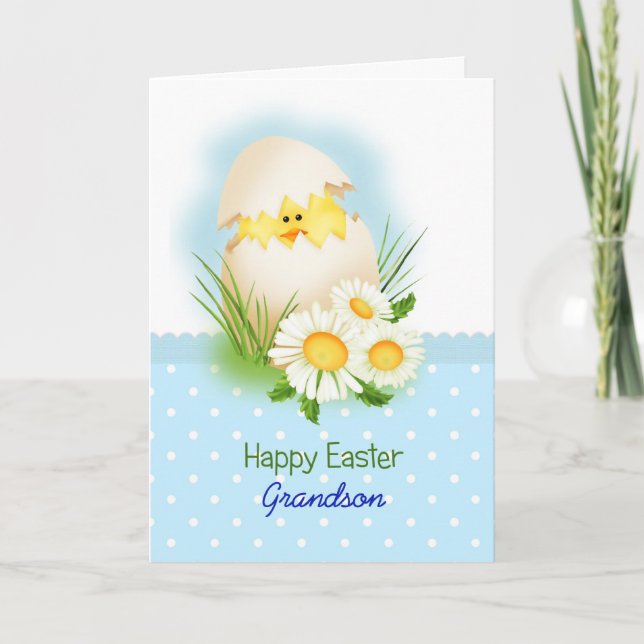 Cartes Pour Fêtes Annuelles Joyeux oeuf de petit-fils de Pâques (Devant)