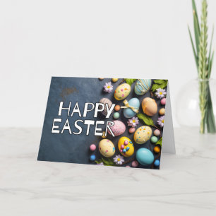 Cartes Pour Fêtes Annuelles Joyeux Oeufs Colorés À Pâques