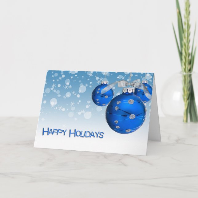 Cartes Pour Fêtes Annuelles Joyeux Ornements de vacances (Devant)