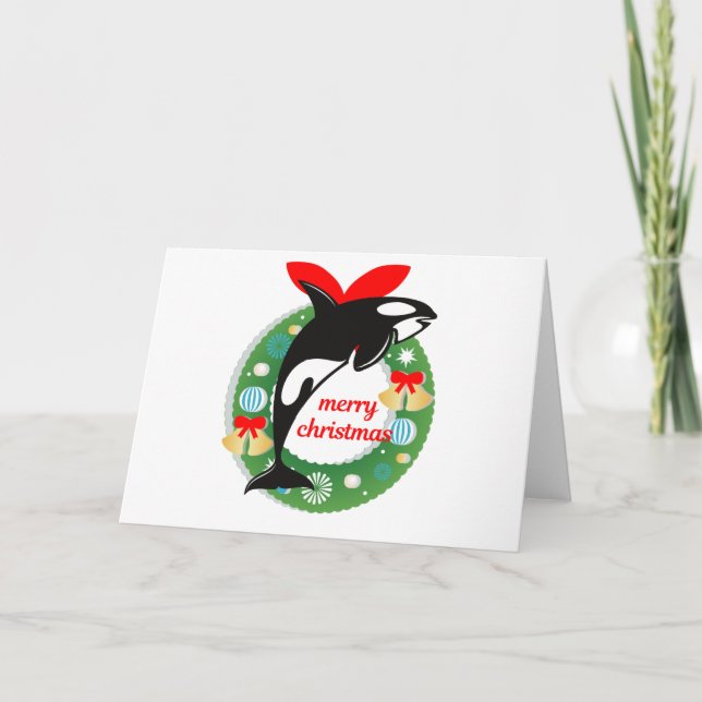 Cartes Pour Fêtes Annuelles joyeux orque de noël (Devant)