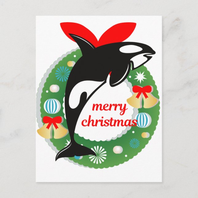 Cartes Pour Fêtes Annuelles joyeux orque de noël (Devant)
