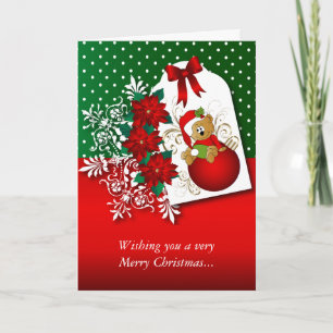Cartes Pour Fêtes Annuelles Joyeux Ours de Noël