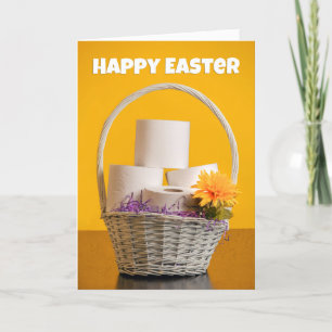 Cartes Pour Fêtes Annuelles Joyeux Panier de Pâques de coronavirus de papier t