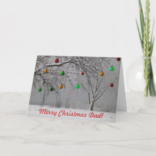 Cartes Pour Fêtes Annuelles Joyeux papa de Noël ! / Amusant paysage neigeux