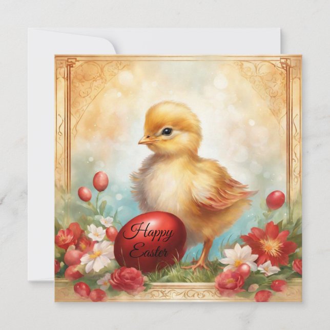 Cartes Pour Fêtes Annuelles Joyeux Pâques (Devant)