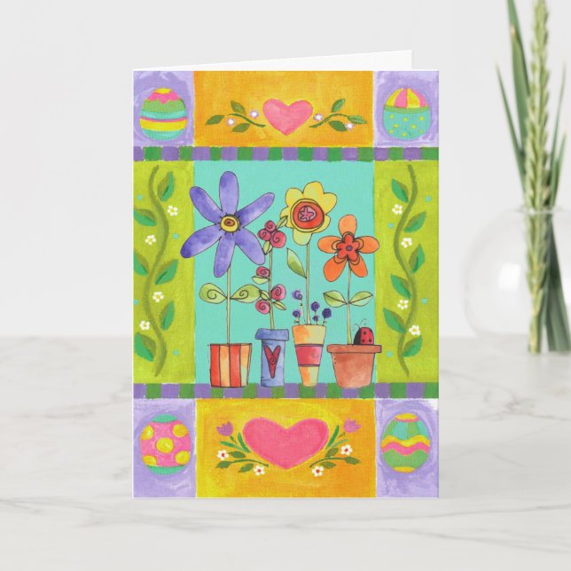 Cartes Pour Fêtes Annuelles Joyeux Pâques (Devant)