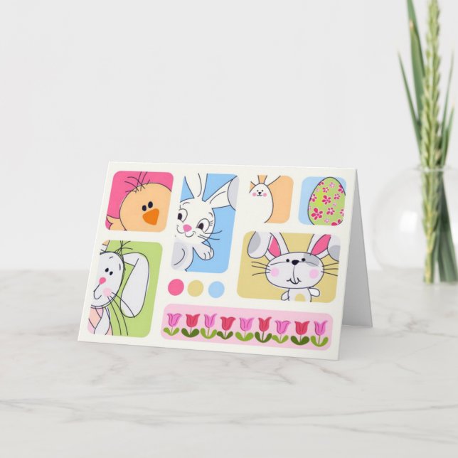 Cartes Pour Fêtes Annuelles Joyeux Pâques (Devant)