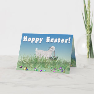 Cartes Pour Fêtes Annuelles Joyeux Pâques Angora Doe Chèvre