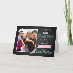 Cartes Pour Fêtes Annuelles Joyeux Pâques avec amour personnalisé avec photo