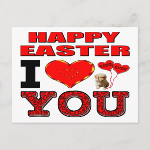 Cartes Pour Fêtes Annuelles Joyeux Pâques Je T'Aime