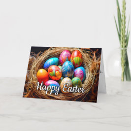 Cartes Pour Fêtes Annuelles Joyeux Pâques | Panier Plein D'Oeufs