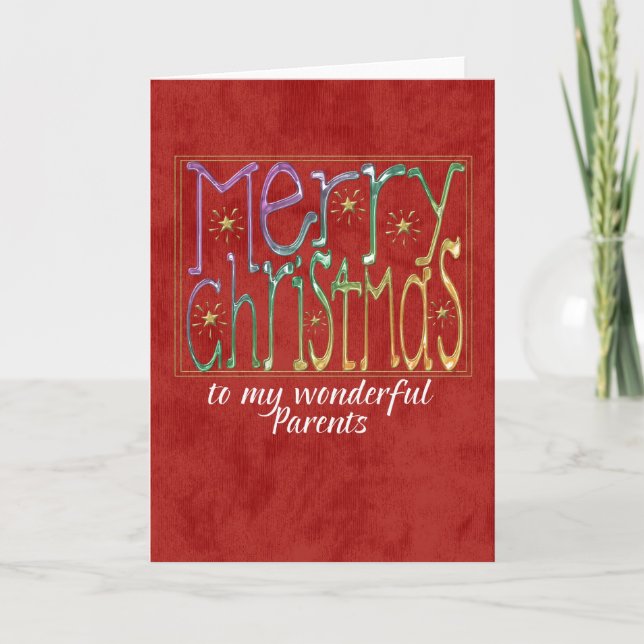 Cartes Pour Fêtes Annuelles joyeux parents de noël (Devant)