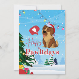 CARTES POUR FÊTES ANNUELLES JOYEUX PAWLIDAYS