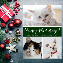 Cartes Pour Fêtes Annuelles Joyeux Pawlidays 3 Photo