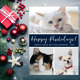 Cartes Pour Fêtes Annuelles Joyeux Pawlidays 3 Photo