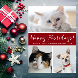 Cartes Pour Fêtes Annuelles Joyeux Pawlidays 3 Photo