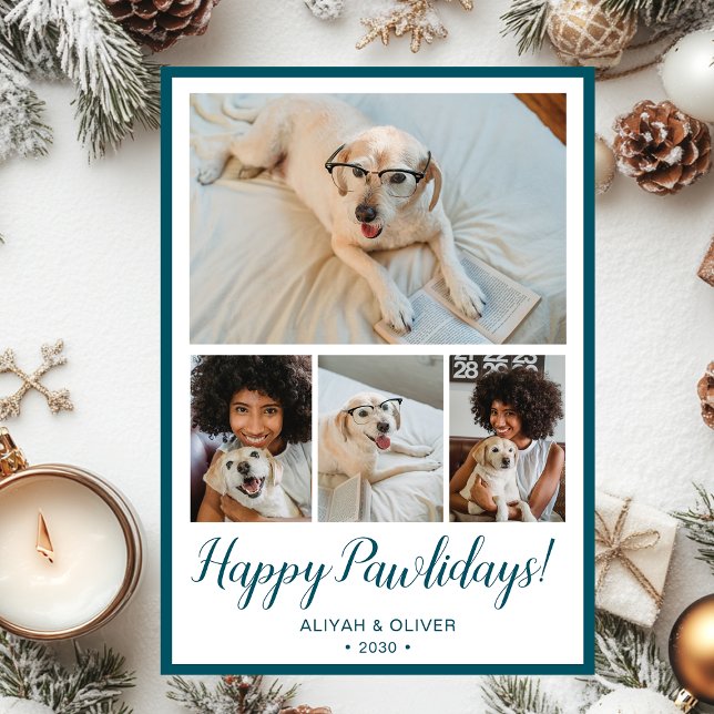 Cartes Pour Fêtes Annuelles Joyeux Pawlidays 4 Photo (Créateur téléchargé)