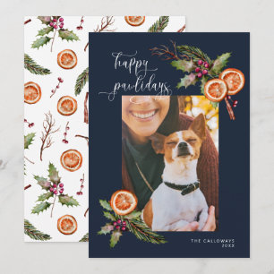 Cartes Pour Fêtes Annuelles Joyeux Pawlidays Animaux de compagnie Photo Noël B